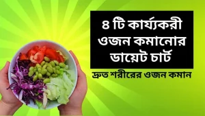 ওজন কমানোর ডায়েট চার্ট